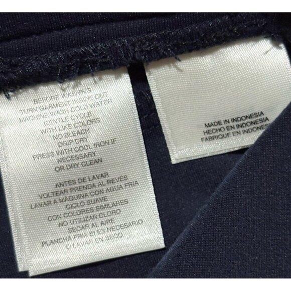 Anne Klein Women’s Dress Pants Navy Pull On Dress Pants Size 6 Scallop Stretch - Picture 4 of 8